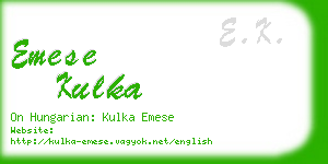 emese kulka business card